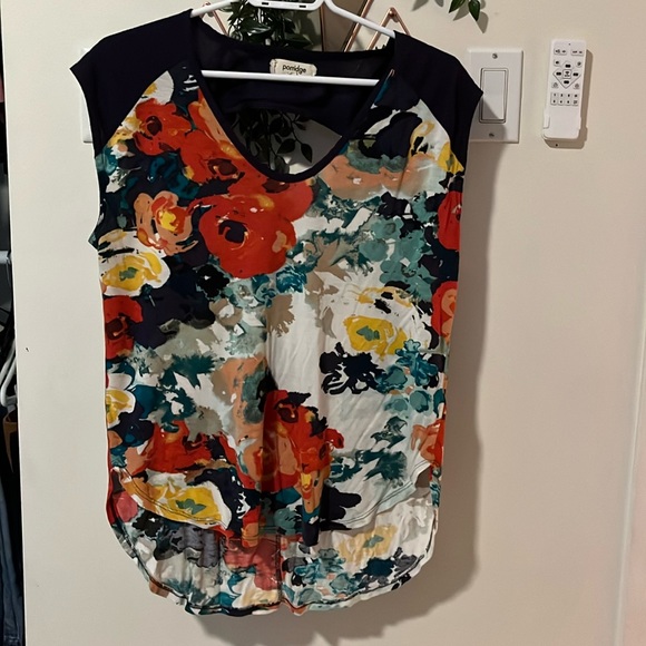 Anthropologie small floral tee - Picture 1 of 4